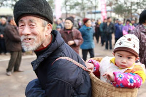 Chinese Elder with Child
