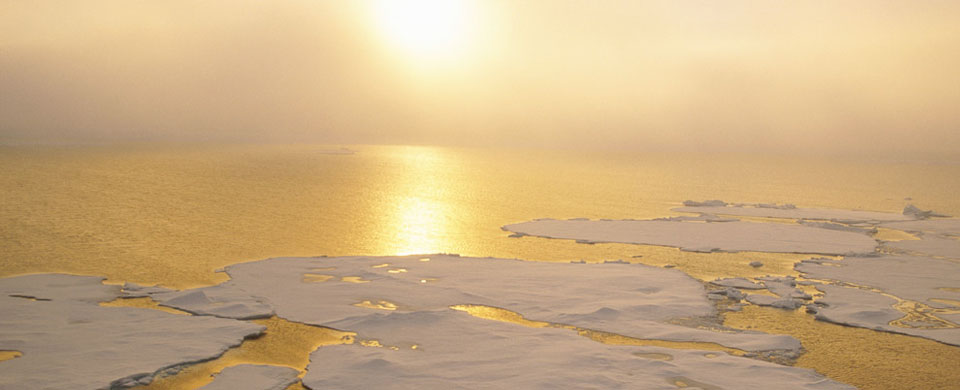 Sunset Over Ice Shelf
